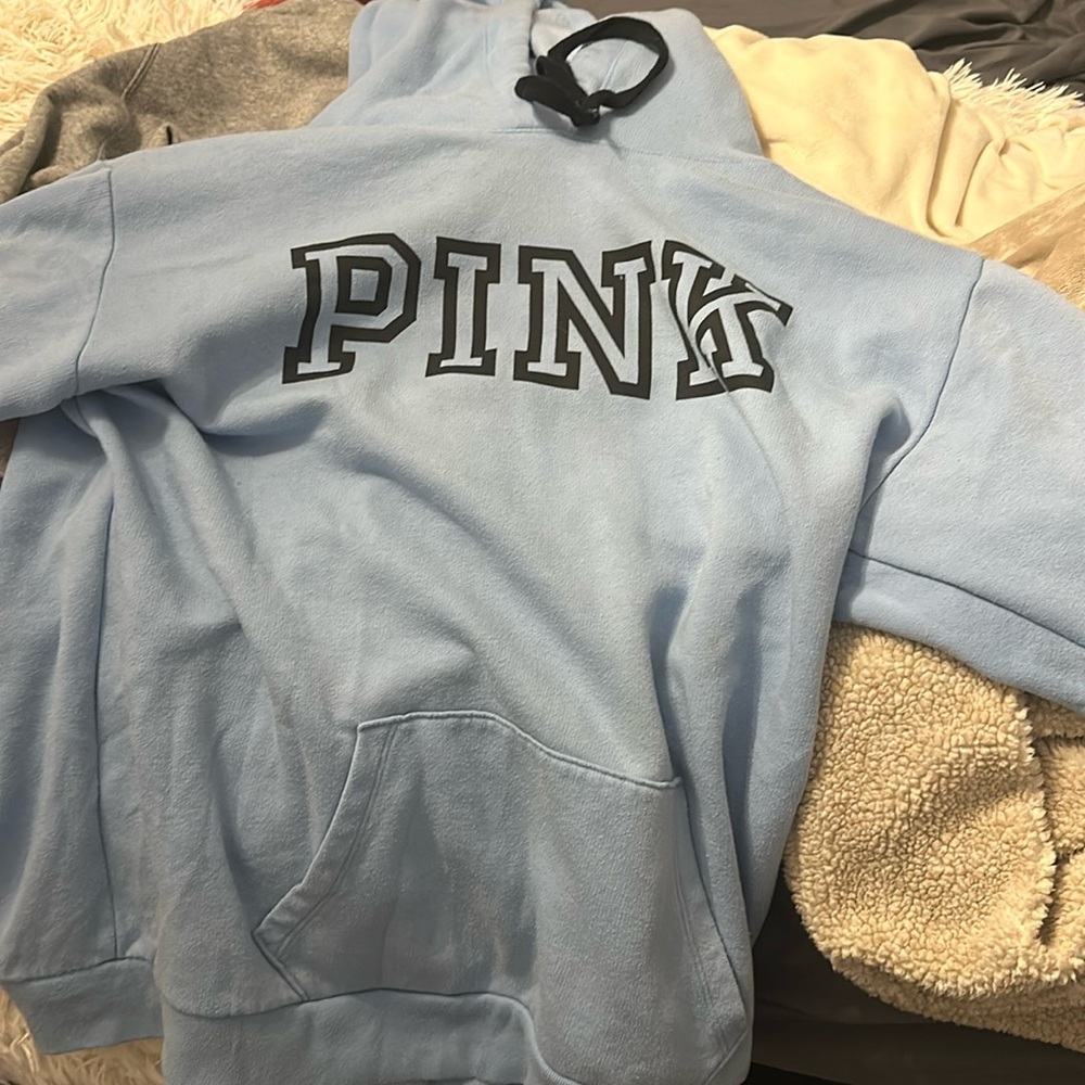 blue PINK hoodie